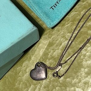 Tiffany & Co. Heart cutout necklace!